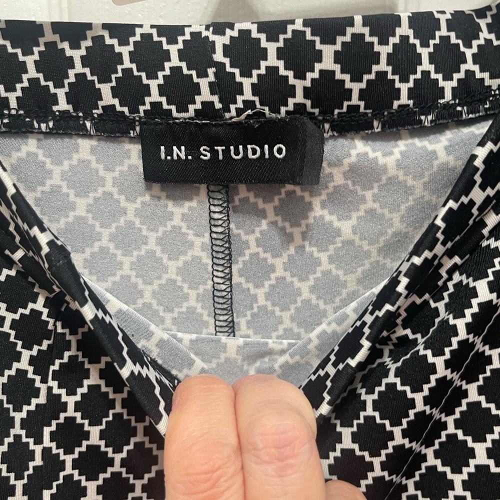 I.N. Studio Black and White  Trousers - Picture 2 of 4